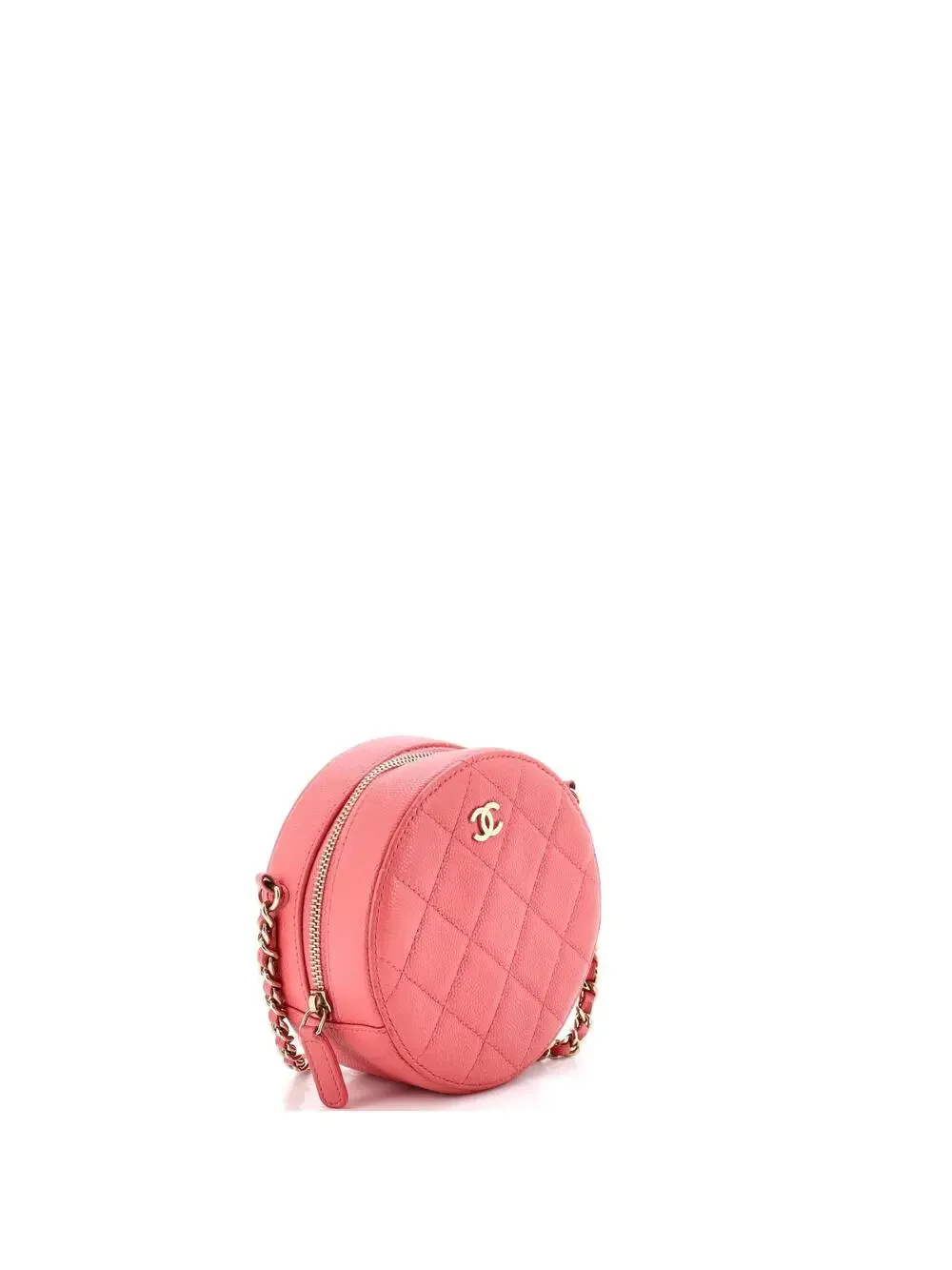 Chanel Round Clutch With Chain Quilted #260965C26B